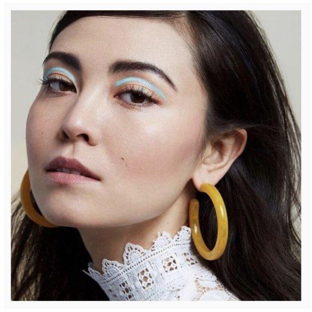 Shop Machete Yellow Grande Hoops
